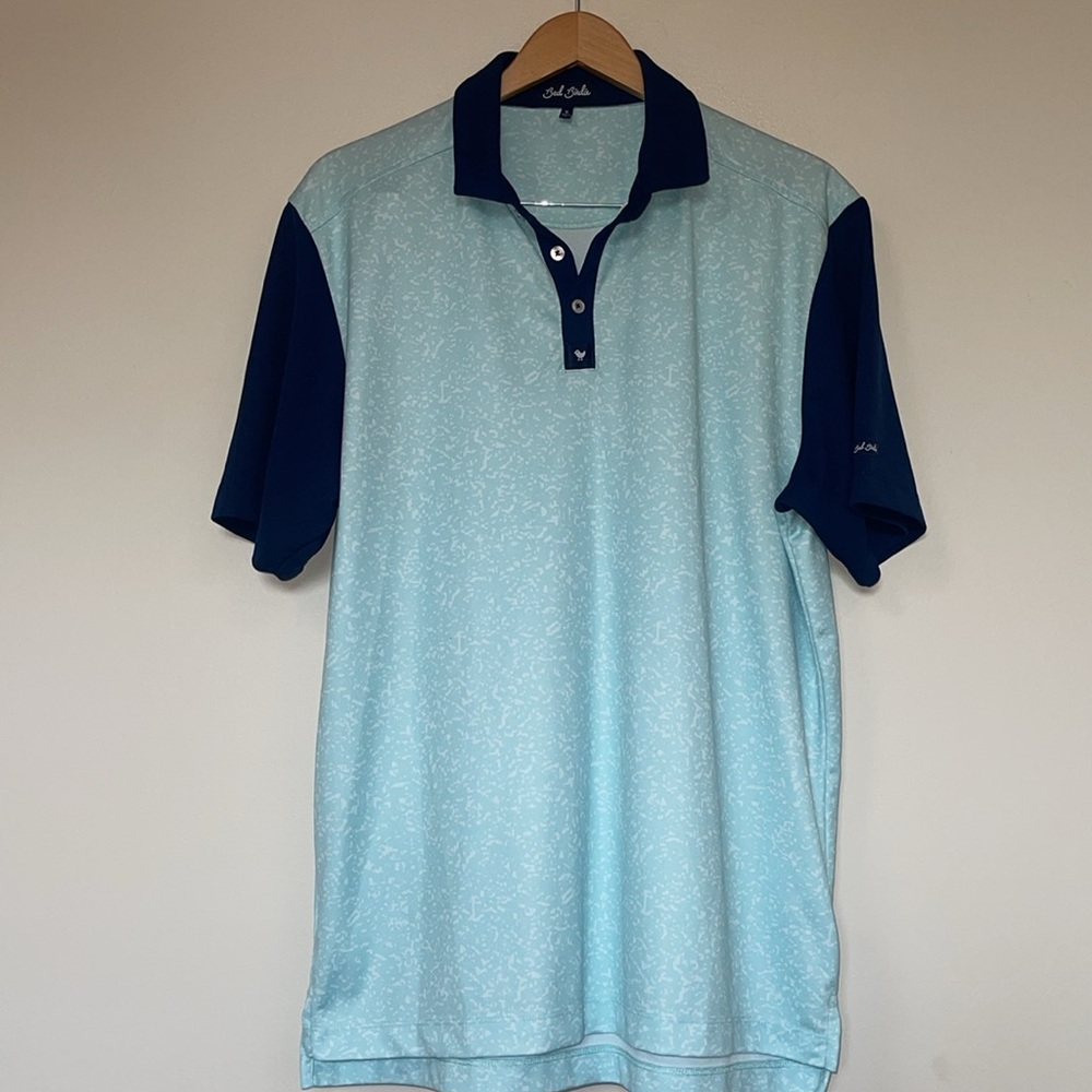Bad Birdie blue golf shirt 
Size xLarge